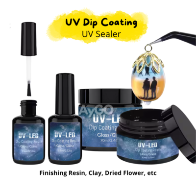 UV Sealer / UV Led Dip Coating Resin for Craft Clay / Resin / Shrink Plastic etc DIY