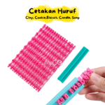 Cetakan Huruf Clay / Cutter Alphabet – Pink