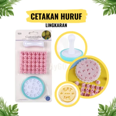 Cetakan Huruf Alphabet Lingkaran